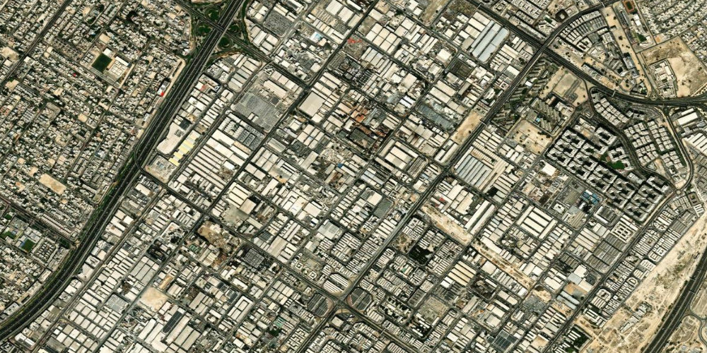 Al Quoz from satellite