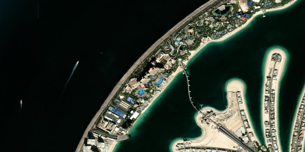 Aquaventure Waterpark from satellite