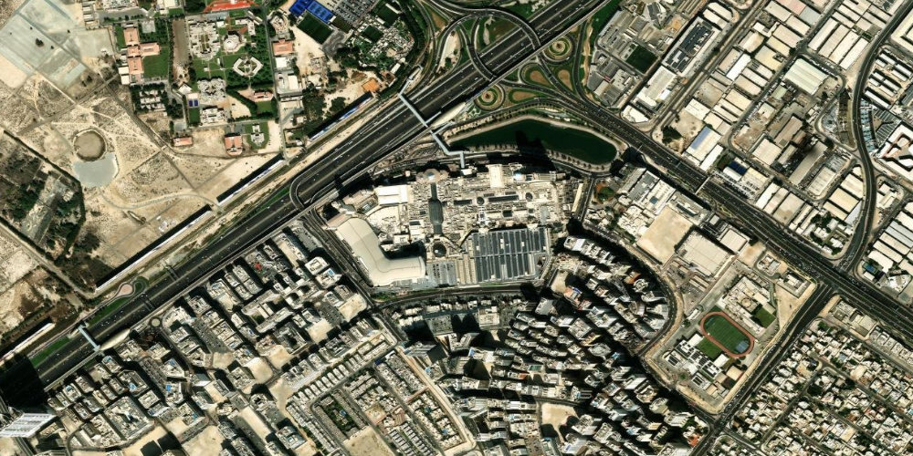 Ski Dubai from satellite